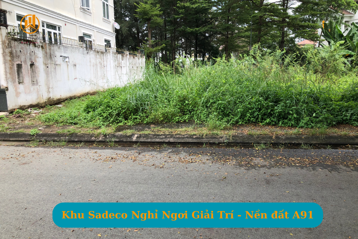 Bán nền đất khu Sadeco Nghỉ Ngơi Giải Trí, lô A91