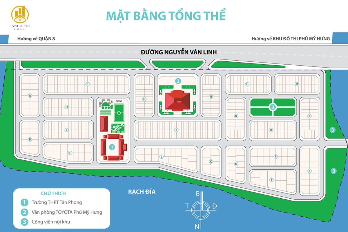 Mặt bằng Sadeco Ven Sông Tân Phong