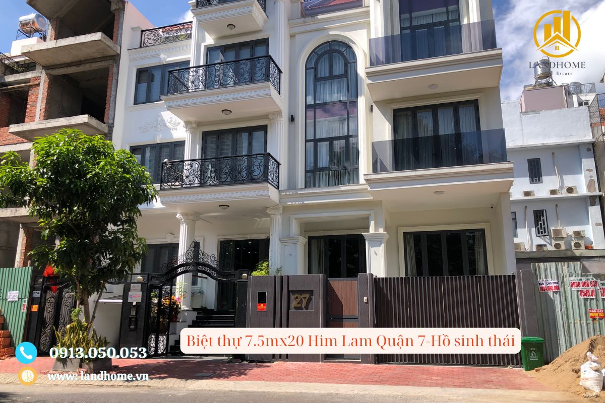 biệt thự 7.5mx20 him lam quận 7