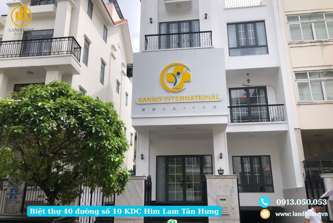 Biệt thự 40 đường số 10 KDC Him Lam Tân Hưng