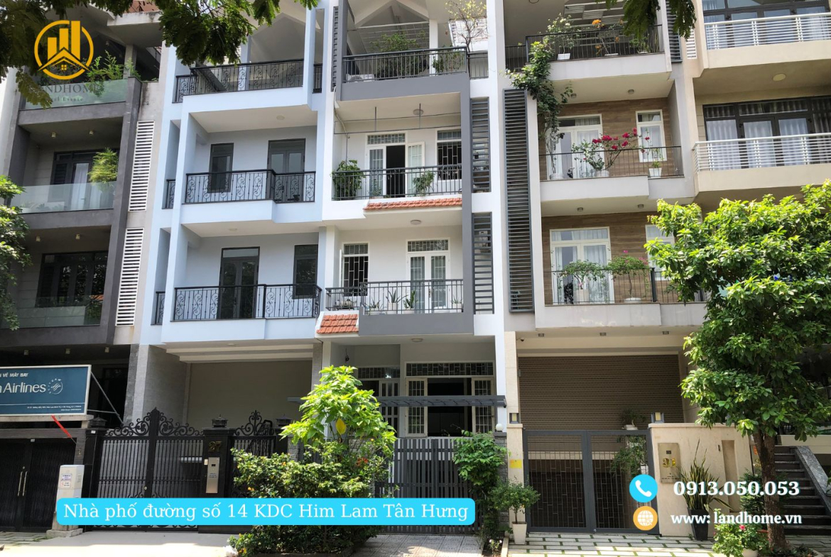 nhà phố đường số 14 kdc him lam tân hưng