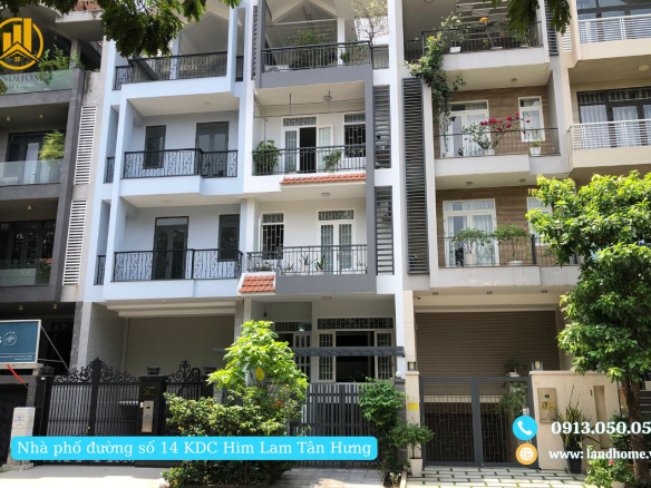 nhà phố đường số 14 kdc him lam tân hưng