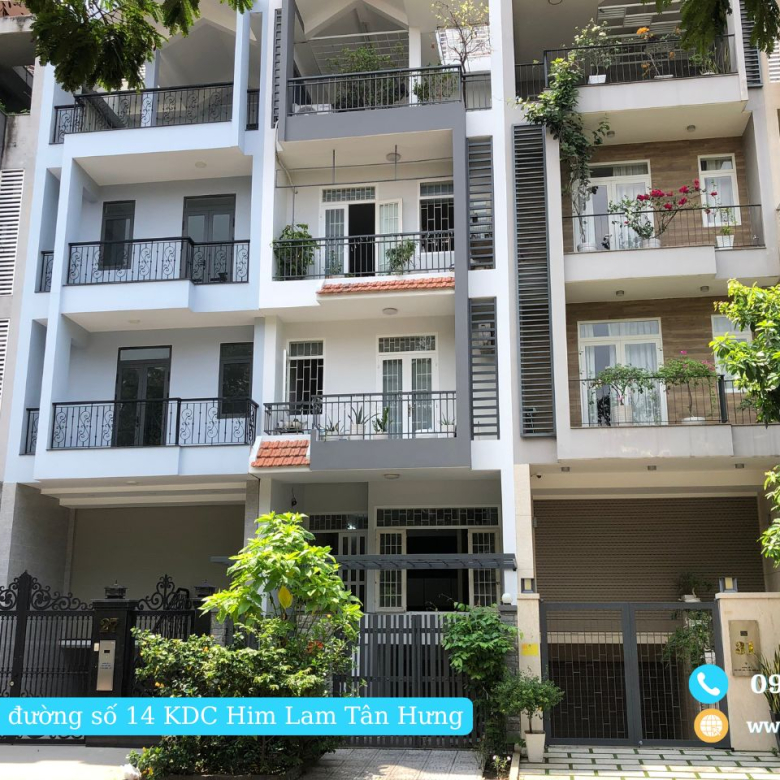 nhà phố đường số 14 kdc him lam tân hưng