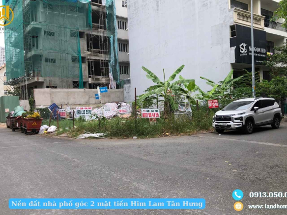 Nền đất nhà phố góc 2 mặt tiền Him Lam Tân Hưng