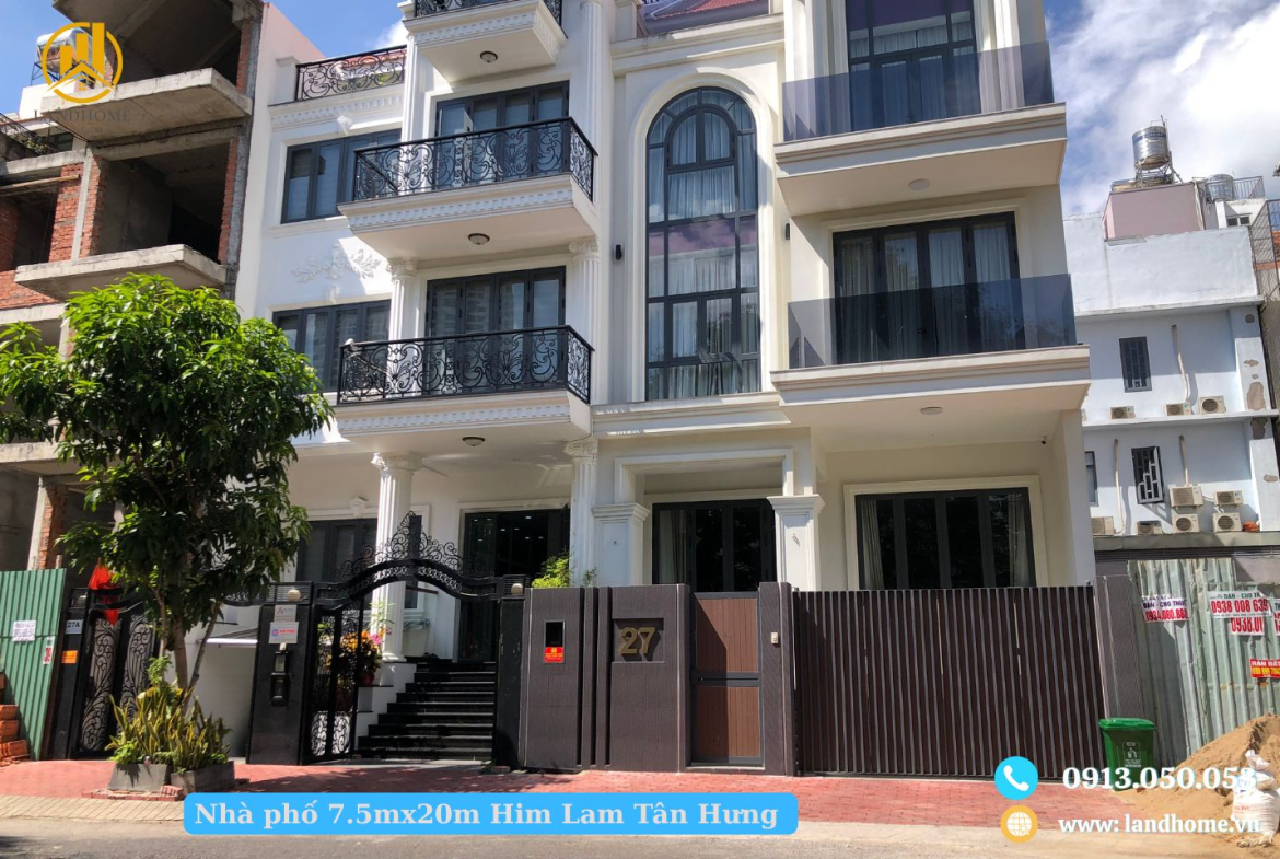 Nhà phố 7.5mx20m Him Lam Tân Hưng