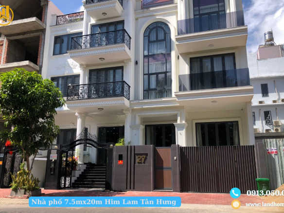 Nhà phố 7.5mx20m Him Lam Tân Hưng