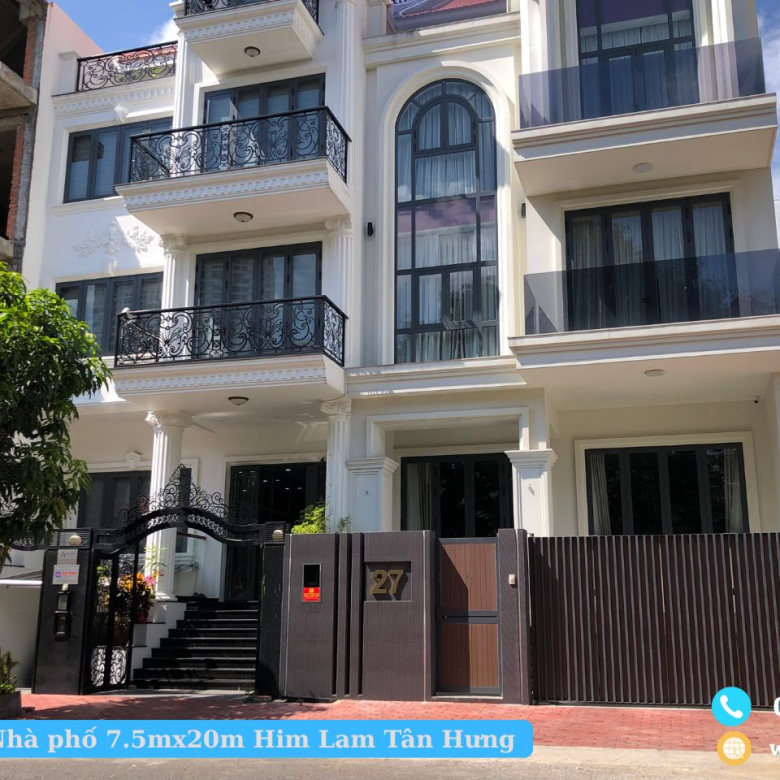 Nhà phố 7.5mx20m Him Lam Tân Hưng