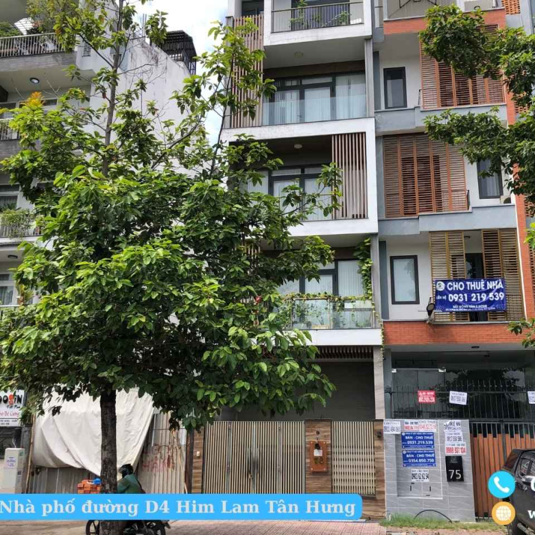 Nhà phố đường D4 Him Lam Tân Hưng