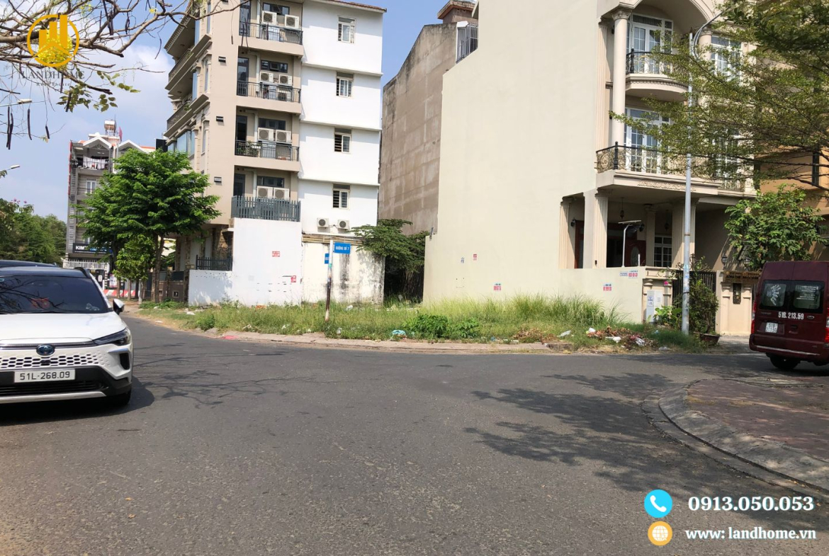 đất biệt thự góc 2 mặt tiền him lam tân hưng N34 view công viên