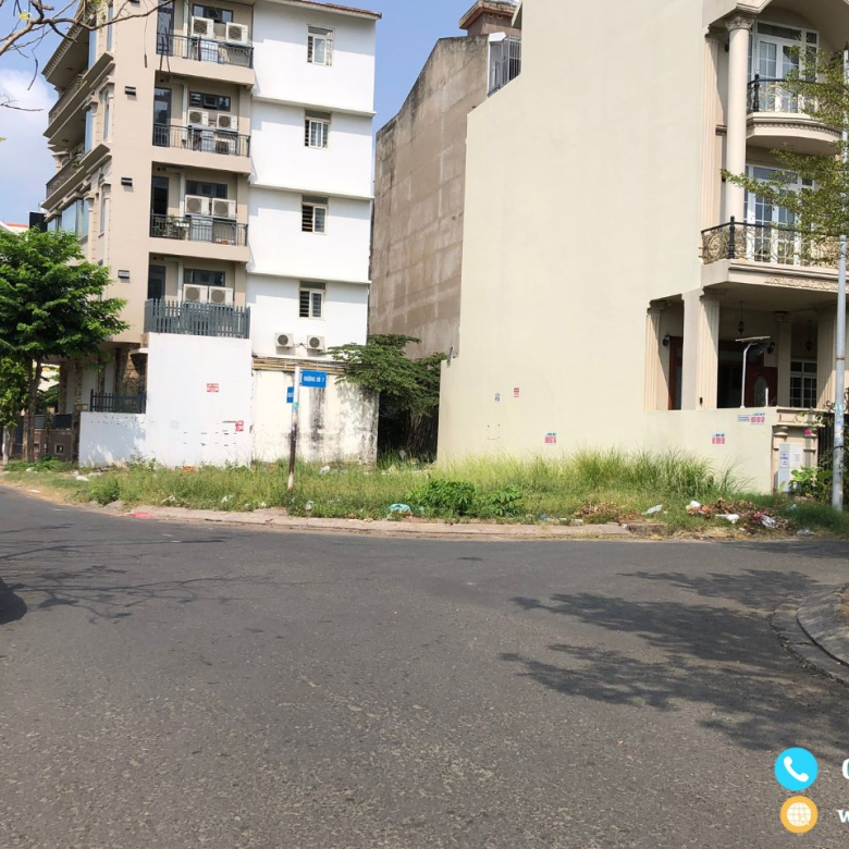 đất biệt thự góc 2 mặt tiền him lam tân hưng N34 view công viên