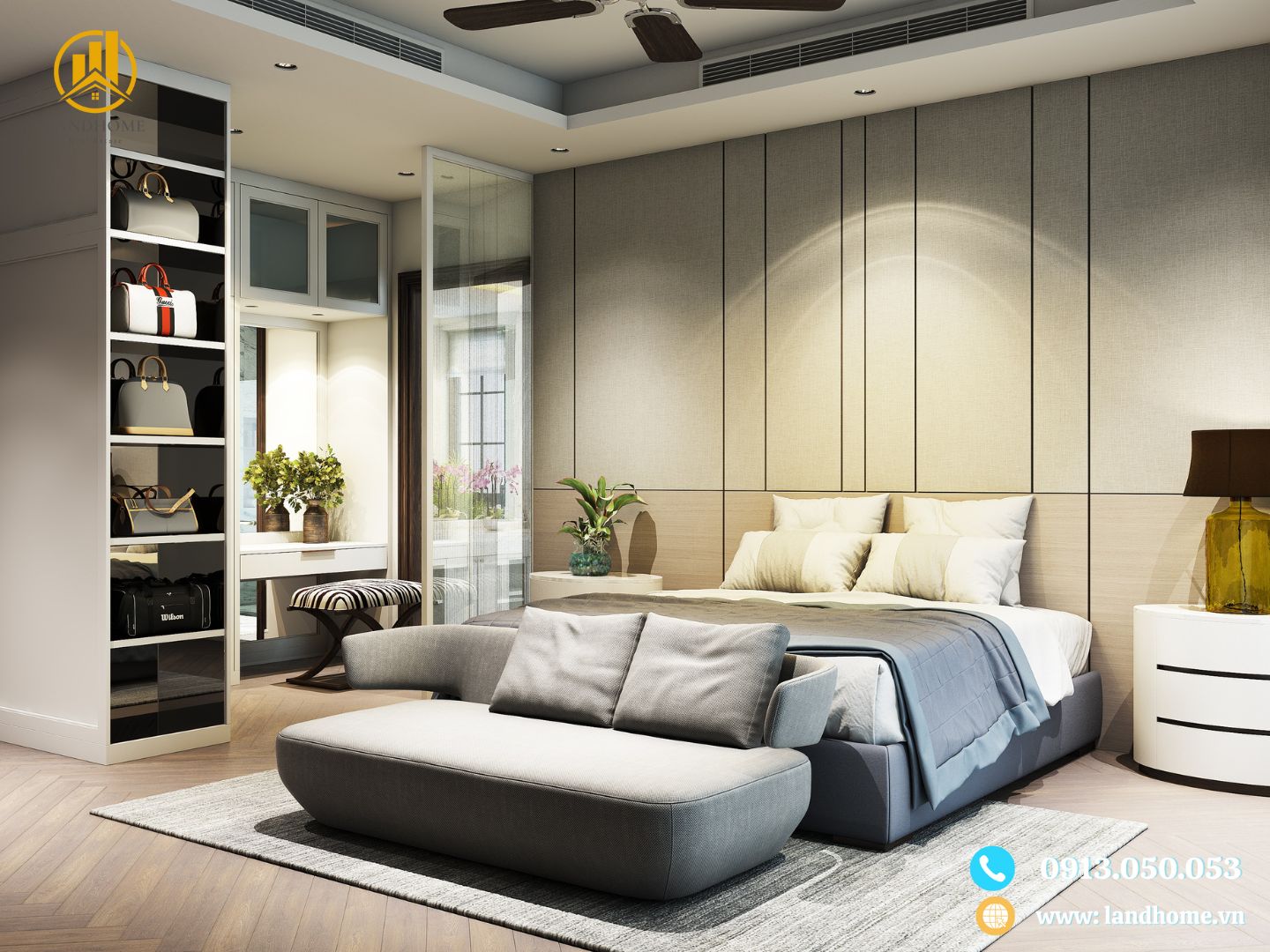 phòng ngủ nhà phố kdc him lam tân hưng T55