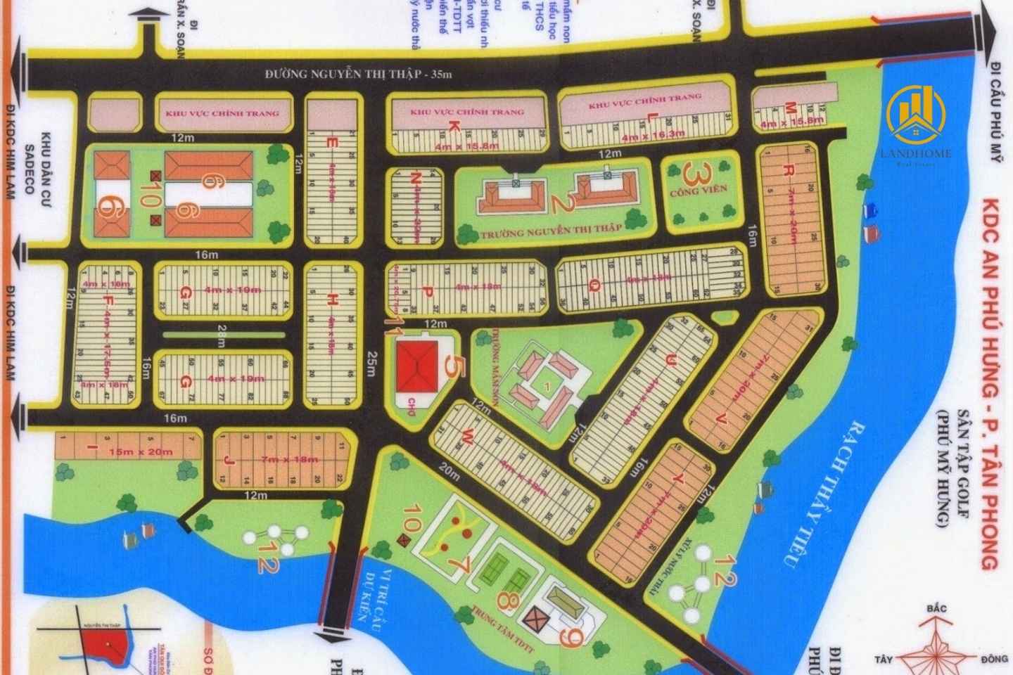 KDC An Phú Hưng Quận 7- An cư lý tưởng và đầu tư bền vững. 13 sơ đồ mặt bằng kdc an phú hưng