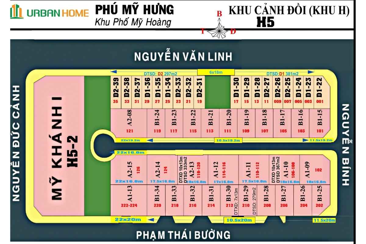 Bán biệt thự Mỹ Hoàng 2 Khu Mỹ Hoàng